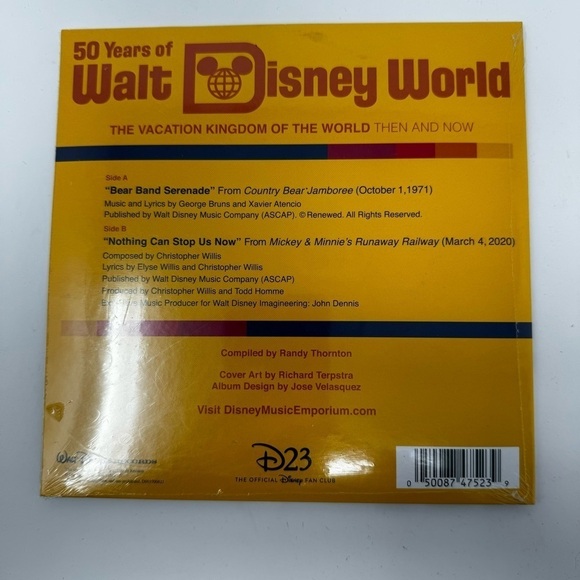50 Years Of Walt Disney World (Vinyl Record, 2021)D23-7” - Picture 2 of 6